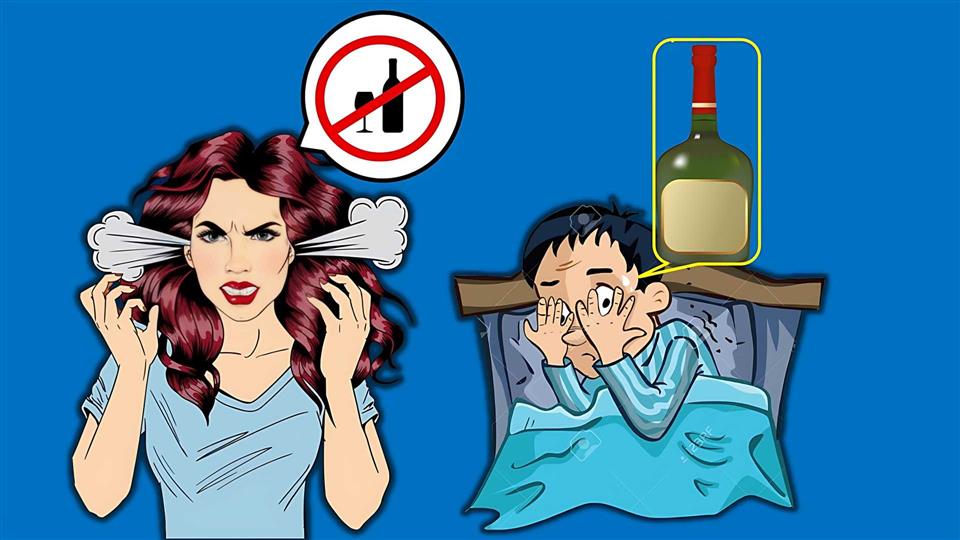 The wife says 'No' to Alcohol